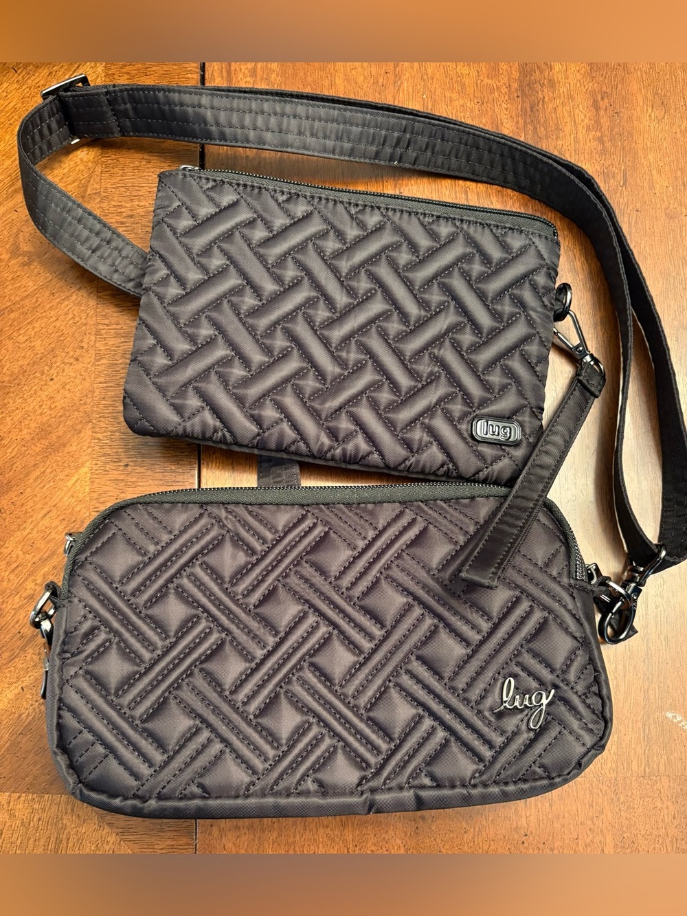Two Lug Black Quilted Bags-Coupe XL and Peekaboo